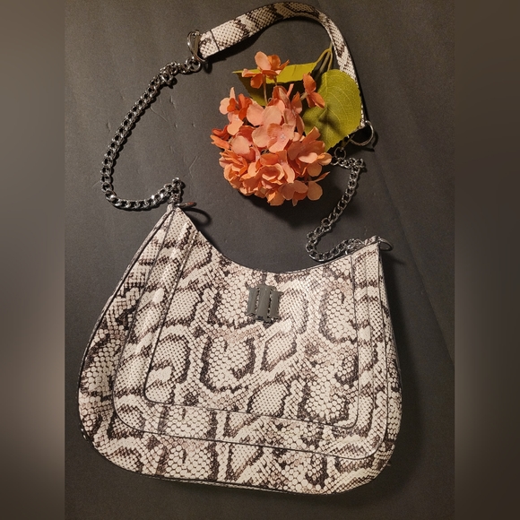 INC international concepts Vanilla Python, convertible crossbody / shoulder bag - Picture 1 of 8